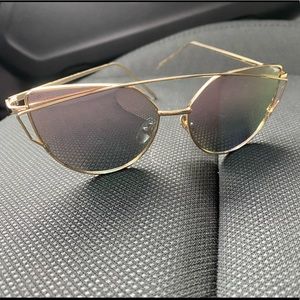 Cat eye wire sunglasses